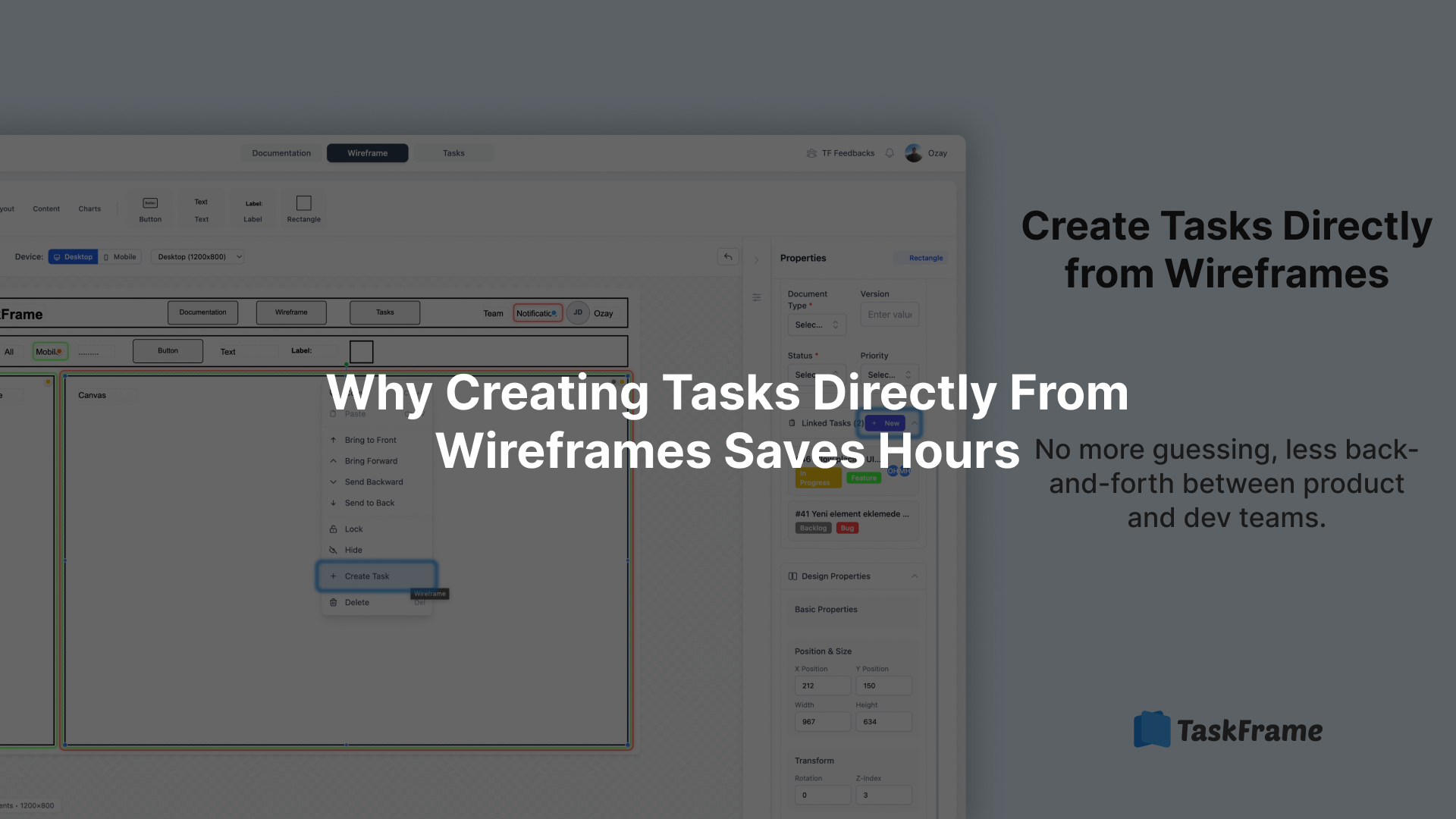 Create Tasks Directly from Wireframes for Better Team Alignment